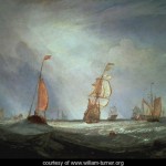Helvoetsluys ships going out to sea - William Turner